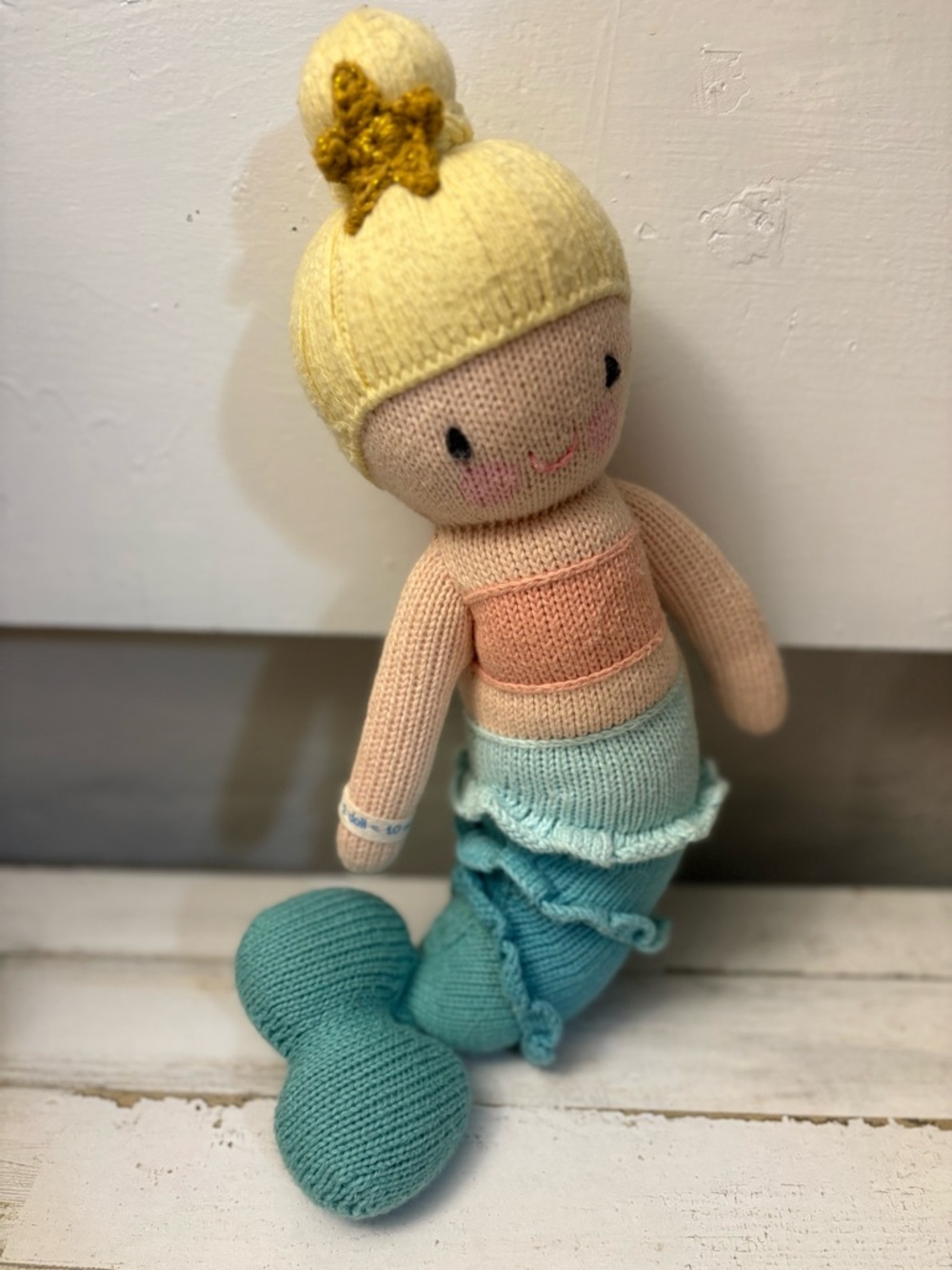 Cuddle+Kind mermaid plush Handmade in Peru - Picture 2 of 4